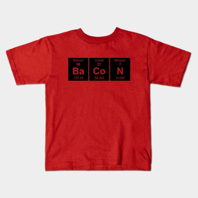 BaCoN! The delicious chemistry! Kids T-Shirt by Nero Creative